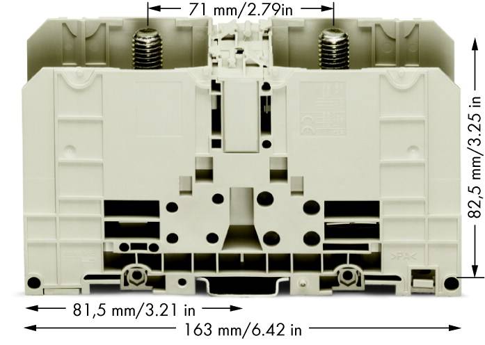 Bloc de jonction pour courant WAGO 400-490/490-004 55 mm raccord à boulon gris 1 pc(s)