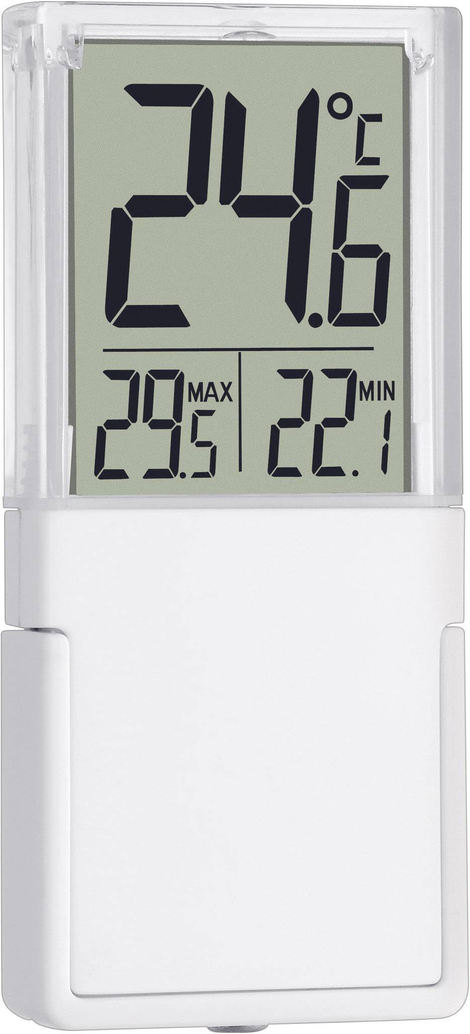 Thermomètre de fenêtre TFA Dostmann Vista blanc