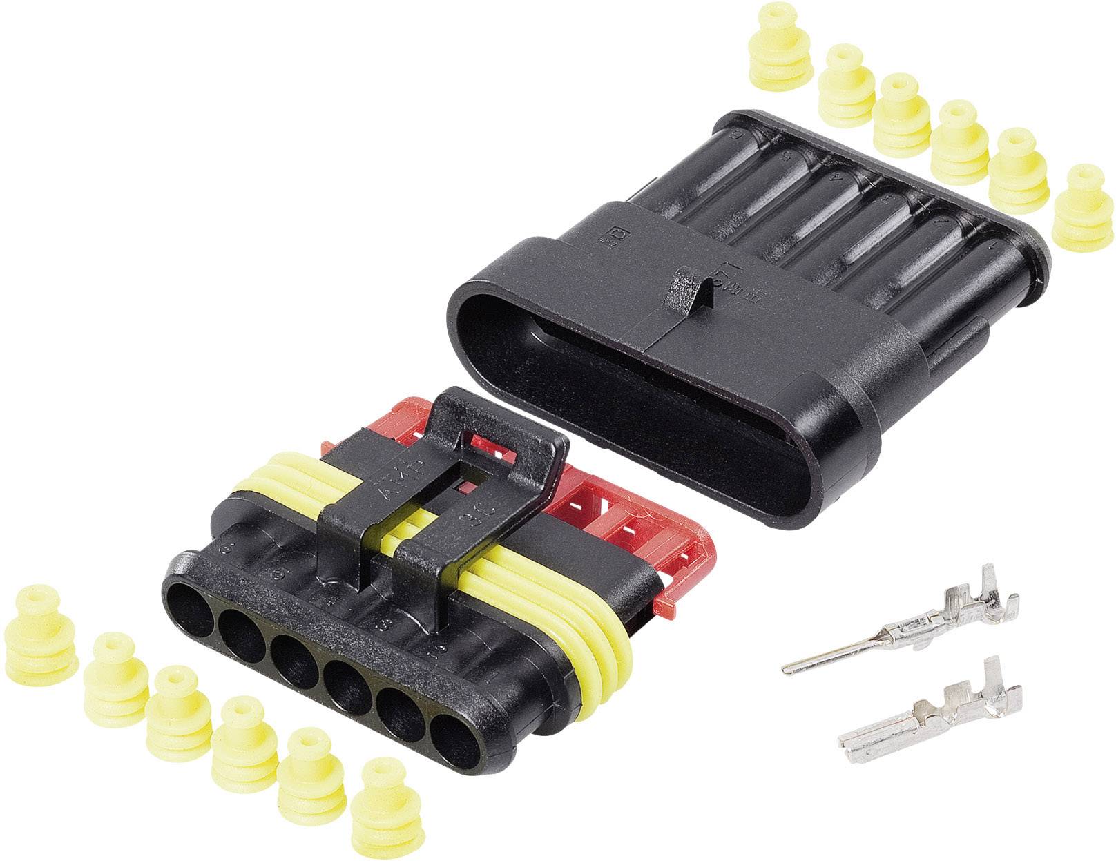 Set Superseal série AMP-Superseal 1.5mm TE Connectivity 30S007 Nbr total de pôles 6 Pas: 6 mm 1 set