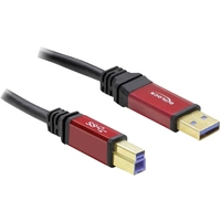 Delock Câble USB USB 3.2 Gen1 (USB 3.0) USB-A mâle, USB-B mâle 3.00 m rouge, noir contacts dorés, certifié UL 82758 Delock Câble USB USB 3.2 Gen1 (USB 3.0) USB-A mâle, USB-B mâle 3.00 m rouge, noir contacts dorés, certifié UL 82758