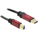 Delock Câble USB USB 3.2 Gen1 (USB 3.0) USB-A mâle, USB-B mâle 3.00 m rouge, noir contacts dorés, certifié UL 82758 Delock Câble USB USB 3.2 Gen1 (USB 3.0) USB-A mâle, USB-B mâle 3.00 m rouge, noir contacts dorés, certifié UL 82758