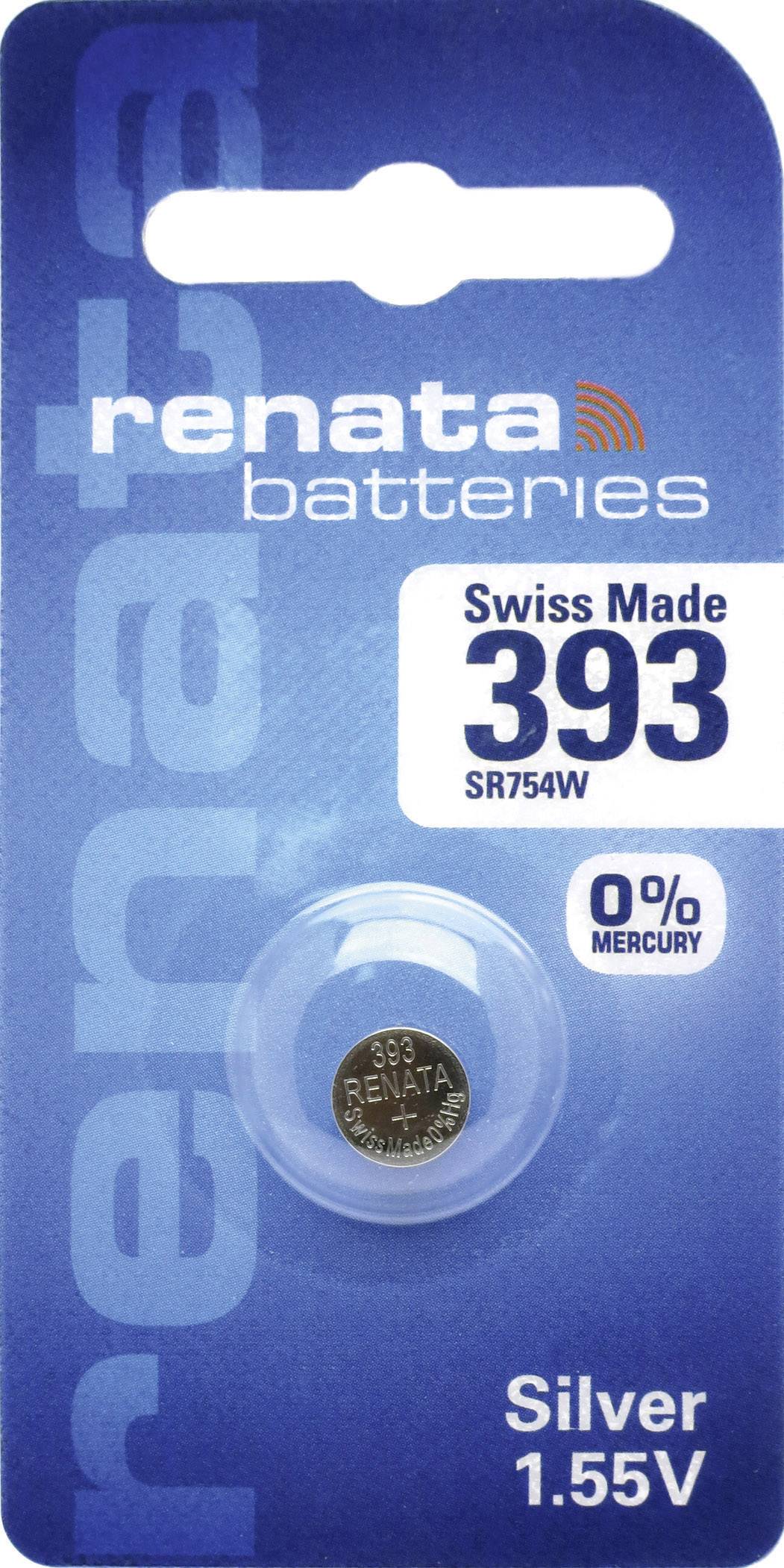 Pile bouton 393 oxyde d'argent Renata 80 mAh 1.55 V 1 pc(s)