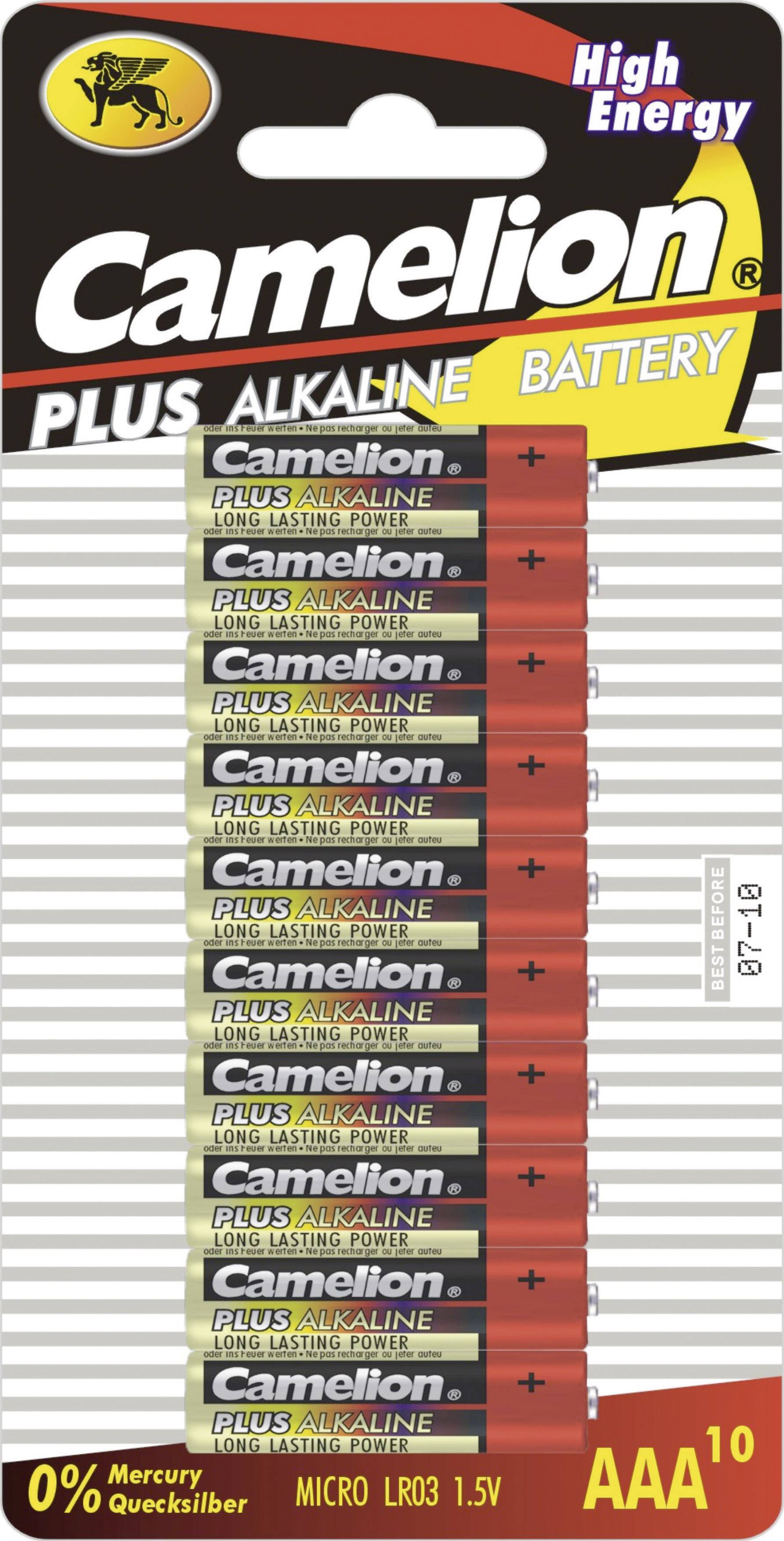 Pile LR3 (AAA) alcaline(s) Camelion Plus LR03 1250 mAh 1.5 V 10 pc(s)