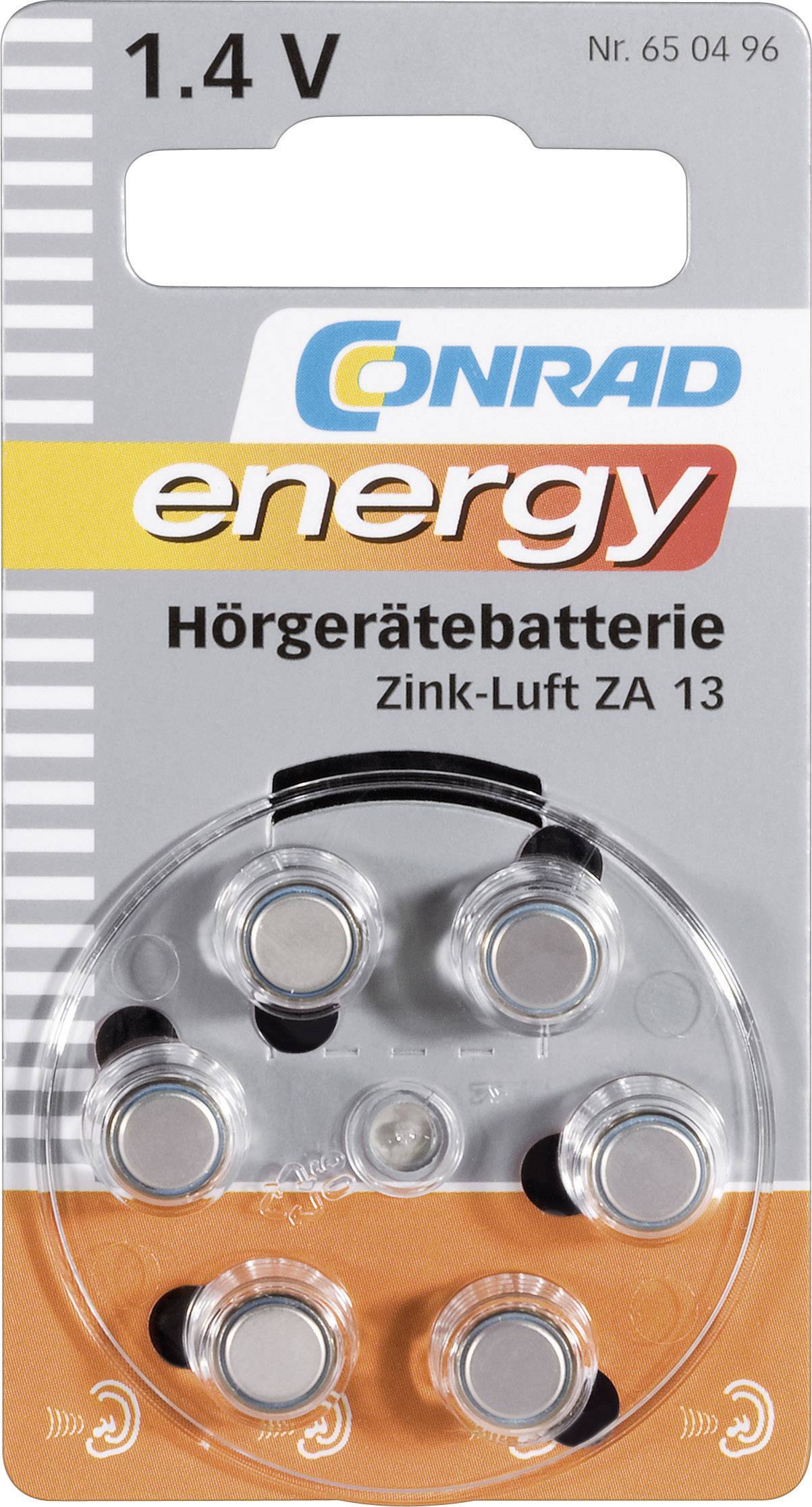 Pile bouton ZA 13 zinc-air energy 280 mAh 1.4 V 6 pc(s)