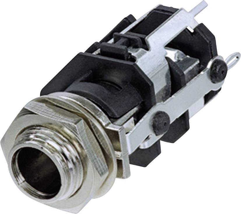 Jack 6.35 mm embase femelle, verticale Rean AV RJ5VM Nombre de pôles: 5 stéréo noir