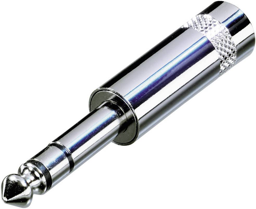 Jack 6.35 mm mâle, droit Rean AV NYS202 Nombre de pôles: 3 stéréo argent