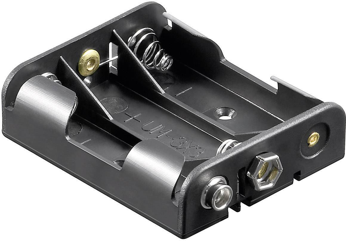 Velleman BH331B Support de pile 3x LR6 (AA) (L x l x H) 56 x 48 x 16 mm