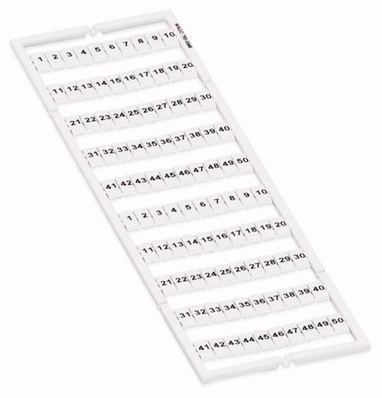 Un distributeur de médicaments blanc avec 7 rangées et 54 compartiments numérotés pour l'organisation quotidienne des médicaments.