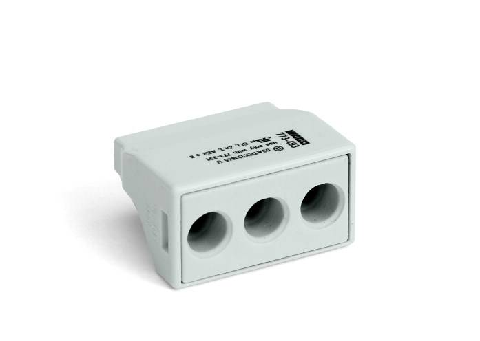 Borne de raccordement WAGO 773-493 flexible: - rigide: 2.5-6 mm² Nombre de pôles: 3 gris clair 500 pc(s)