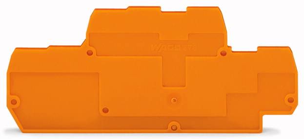 Un boîtier en plastique orange, rectangulaire avec des angles arrondis, porte le logo 'WABCO' gravé en son centre.