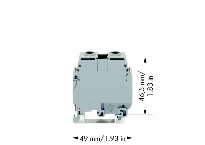 Borne de passage WAGO 400-415/415-124 16 mm raccord à vis Affectation: L gris 20 pc(s)
