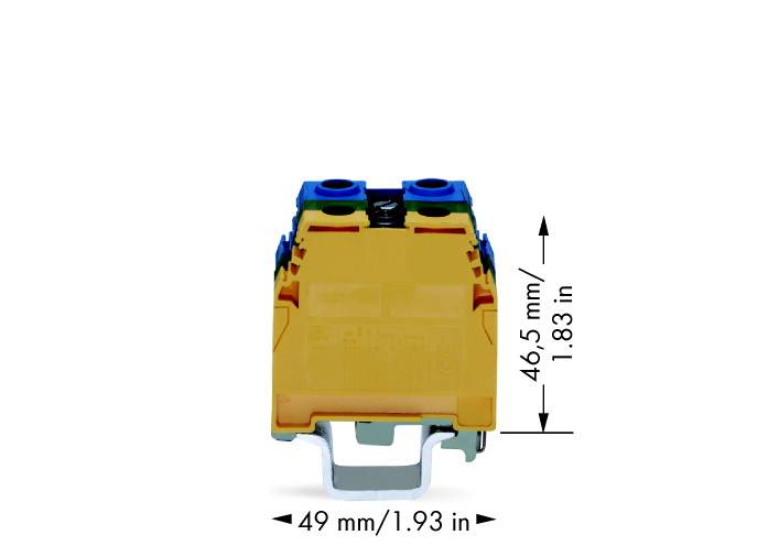 Borne pour conducteur de protection WAGO 400-465/465-575 32 mm raccord à vis Affectation: terre vert, jaune 10 pc(s)