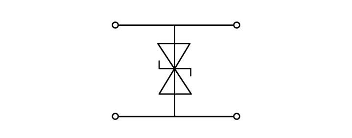 Bloc de jonction à diode à 2 étages WAGO 280-944/281-590 10 mm ressort de traction Affectation: L gris 50 pc(s)