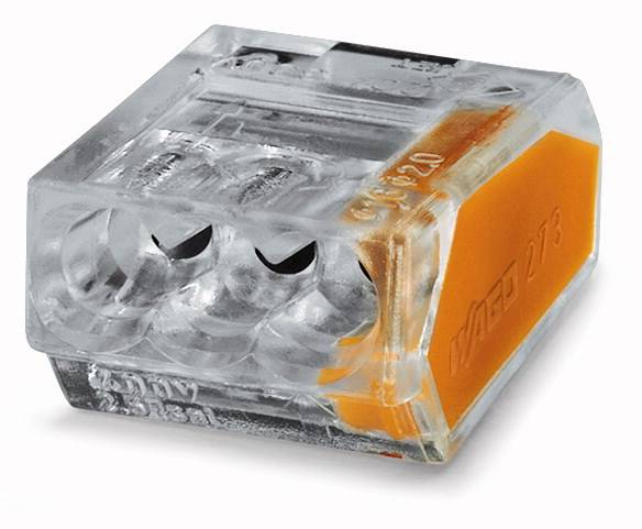 Borne de raccordement WAGO 273-243 flexible: - rigide: 1-2.5 mm² Nombre de pôles (num): 3 transparent 1000 pc(s)