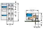 Boîtier femelle pour platines série 722 WAGO 722-836/005-000 Nbr total de pôles 1 50 pc(s)