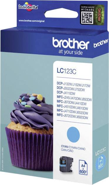 Cartouche d'encre BROTHER LC-123C, Cyan