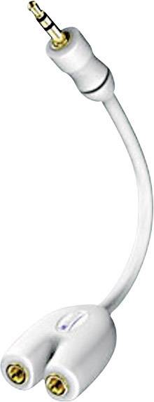 Câble audio Inakustik 00310302 [1x Jack mâle 3.5 mm - 2x Jack femelle 3.5 mm] 10.00 cm blanc