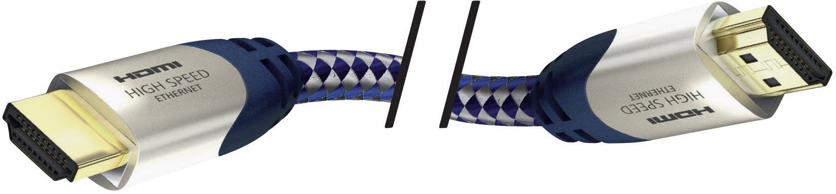 Câble de raccordement Inakustik 0042302 2.00 m argent-bleu