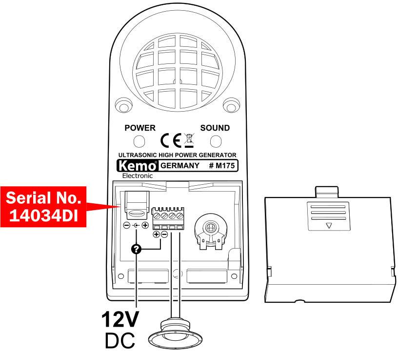 Répulseur d'animaux multiple fréquence Kemo M175 pour l'intérieur/extérieur