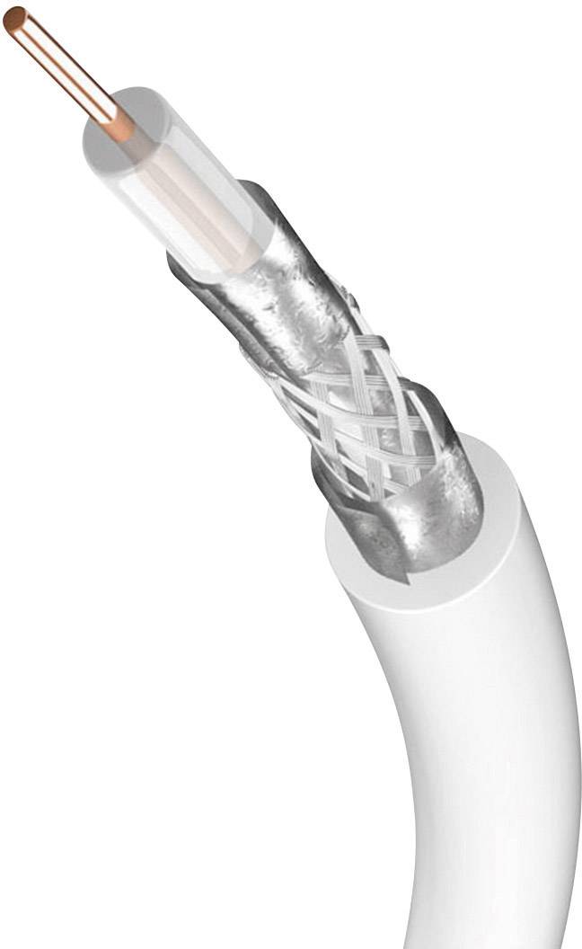 Câble de raccordement Inakustik 00426303 [1x antenne mâle 75 Ω - 1x antenne femelle 75 Ω] 3.00 m blanc