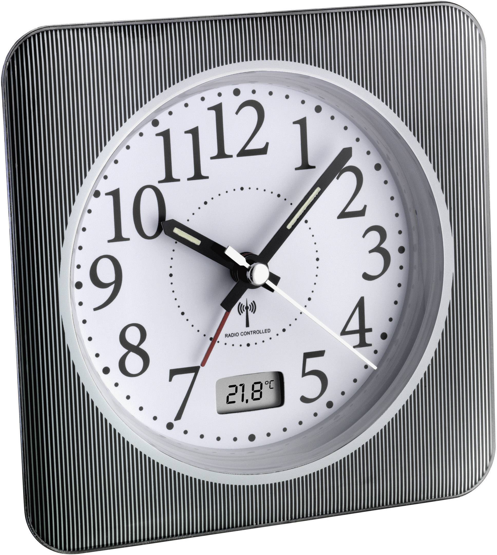 Réveil radiopiloté(e) TFA Dostmann 60.1502.10 gris, blanc