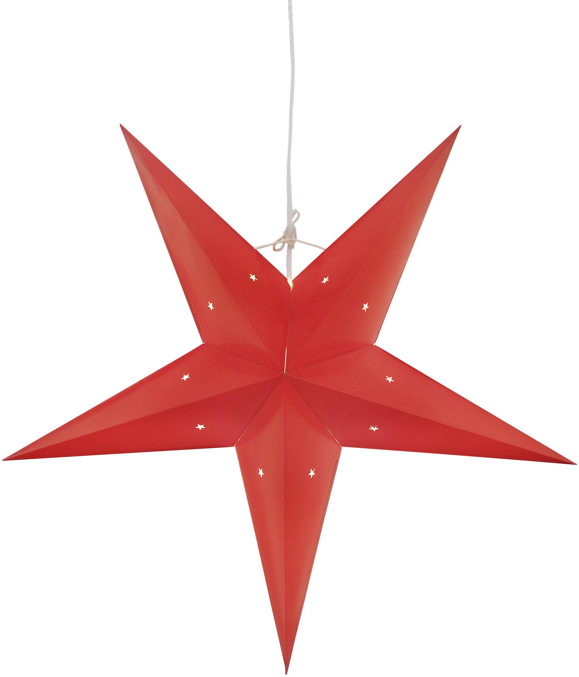 Konstsmide 2964-500 Étoile de Noël Ampoule à incandescence, LED rouge avec motifs découpés, avec interrupteur