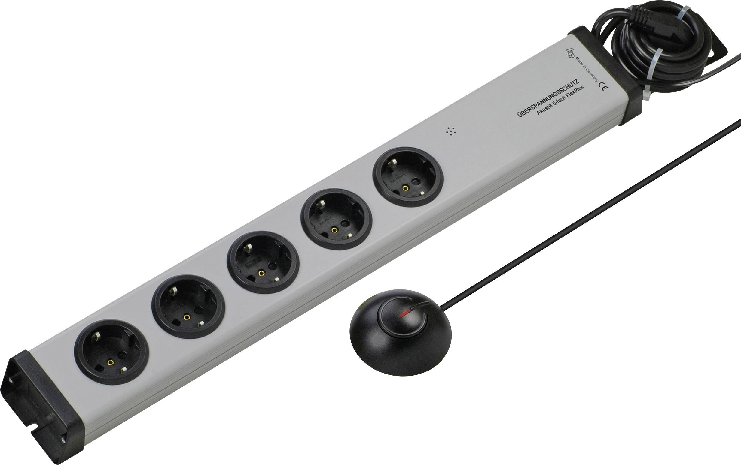 Multiprise avec parafoudre x5 Ehmann Vario Linea FlexPlus 0206c00052381 gris