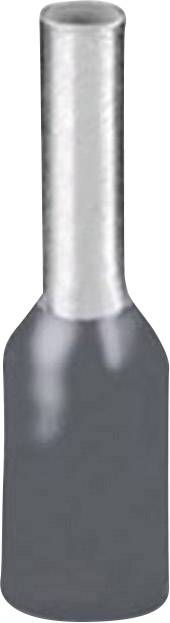 Connexion à sertissage métallique avec extrémité cylindrique, adaptée aux raccordements de câbles électriques.