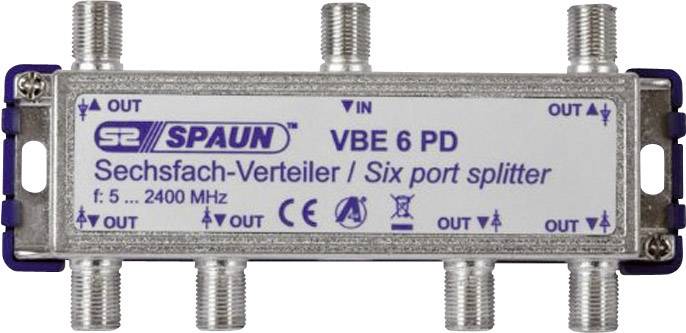 Spaun VBE 6 PD SAT-Verteiler 6-fach