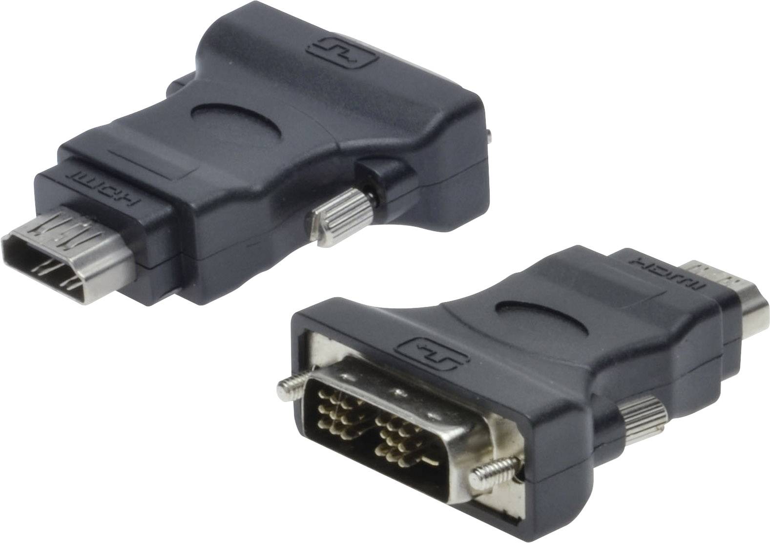 Adaptateur DVI, HDMI Digitus AK-320500-000-S [1x DVI mâle 18+1 pôles - 1x HDMI femelle] noir