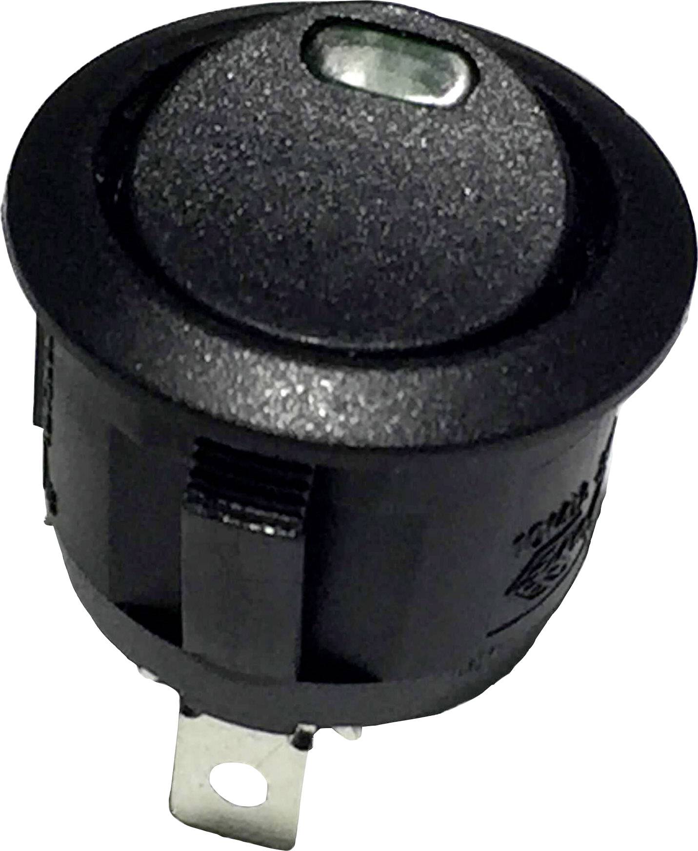 TRU COMPONENTS 700282 Interrupteur à bascule R13-112L B/B GREEN 3V 250 V/AC 6 A 1 x Off/On à accrochage