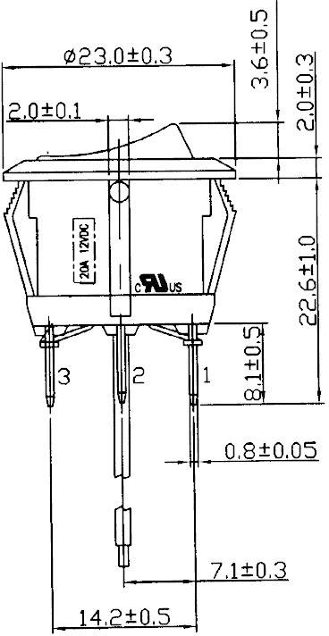 Interrupteur à bascule pour l'automobile TRU COMPONENTS TC-R13-112DL-02 1587931 12 V/DC 20 A 1 x On/Off/On permanent/0/permanent