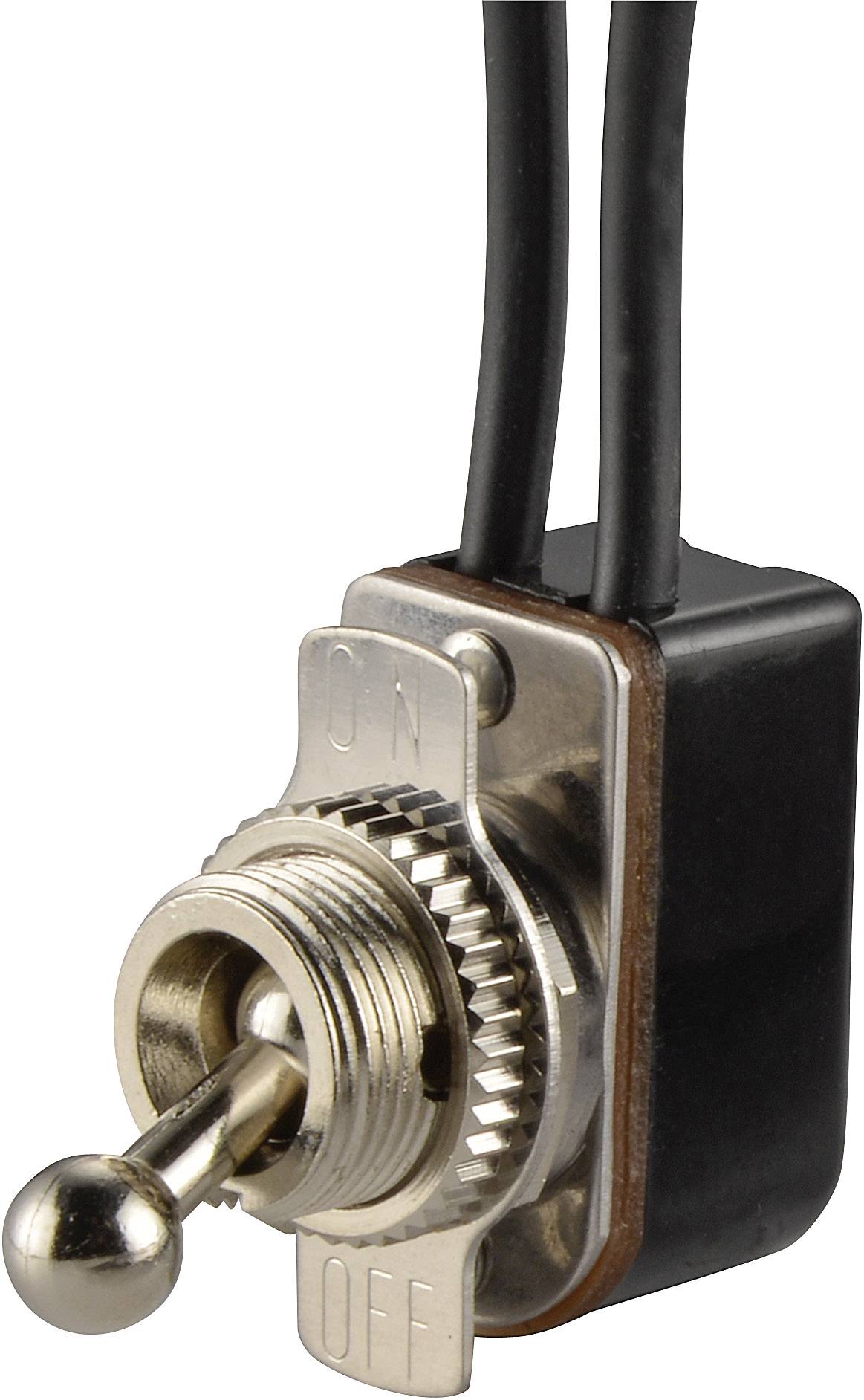 Interrupteur à levier 1 x Off/On TRU COMPONENTS TC-R13-36A1-11 1587680 250 V/AC 3 A à accrochage 1 pc(s)