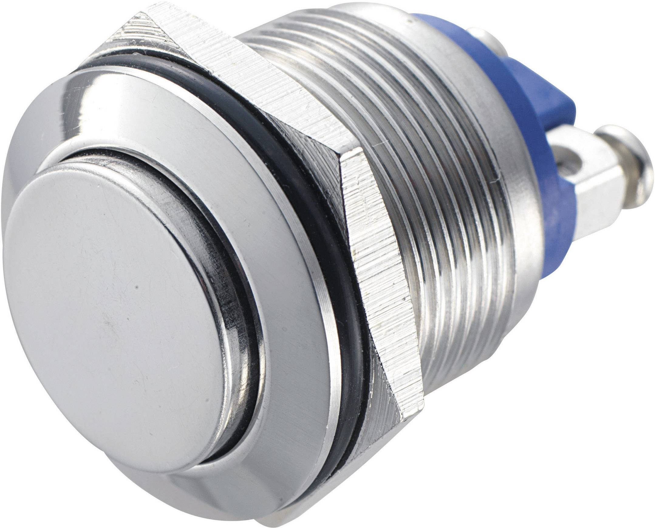 TRU COMPONENTS GQ 19H-S Bouton-poussoir antivandalisme 48 V/DC 2 A 1 x Off/(On) à rappel IP65 1 pc(s)