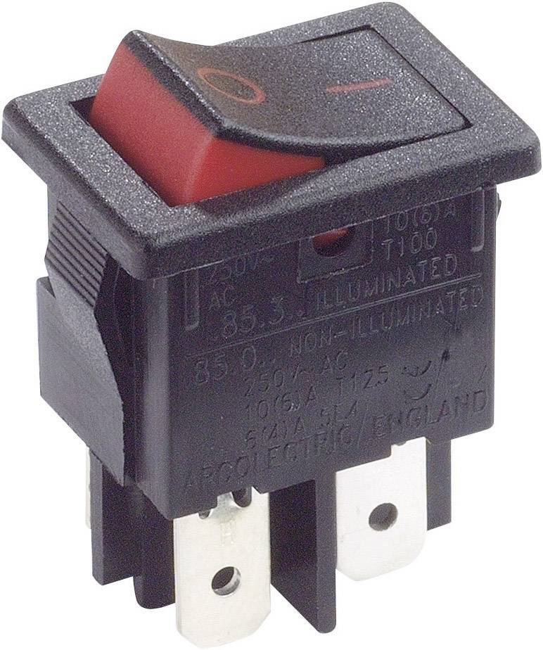 Arcolectric (Bulgin Ltd.) H8550XBAAA Interrupteur à bascule H8550XBAAA 250 V/AC 10 A 2 x Off/On à accrochage 1 pc(s)