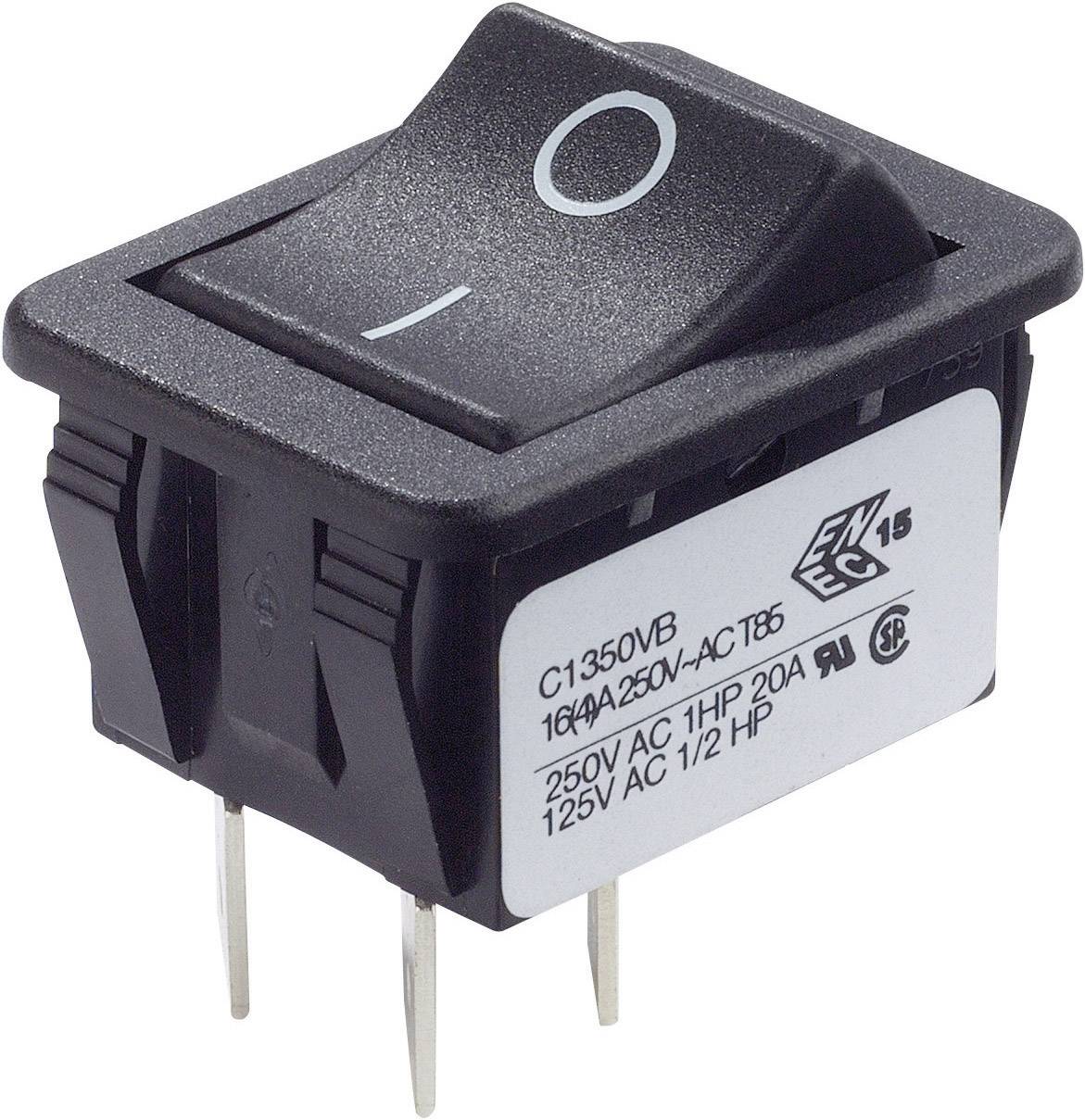 Arcolectric (Bulgin Ltd.) C1350VBAAF Interrupteur à bascule C1350VBAAF 250 V/AC 16 A 2 x Off/On à accrochage 1 pc(s)