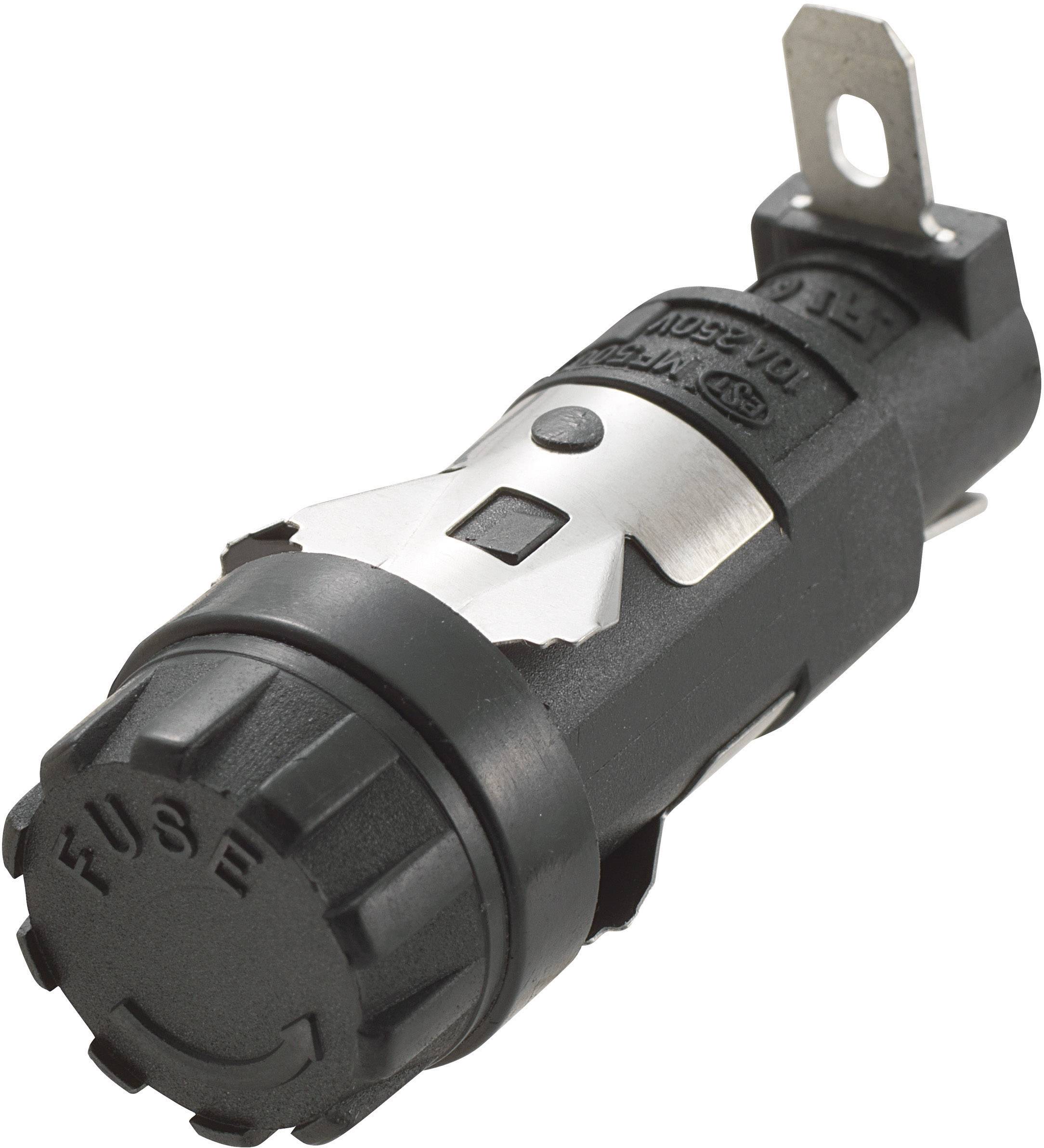 TRU COMPONENTS MF-500H Porte-fusible Adapté pour (fusibles) fusible 5 x 20 mm 10 A 250 V/AC 1 pc(s)
