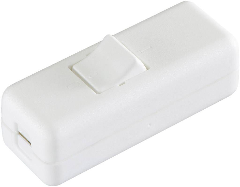 Interrupteur pour câble souple interBär 8010-008.01 blanc 2 x Off/On 10 A 1 pc(s)