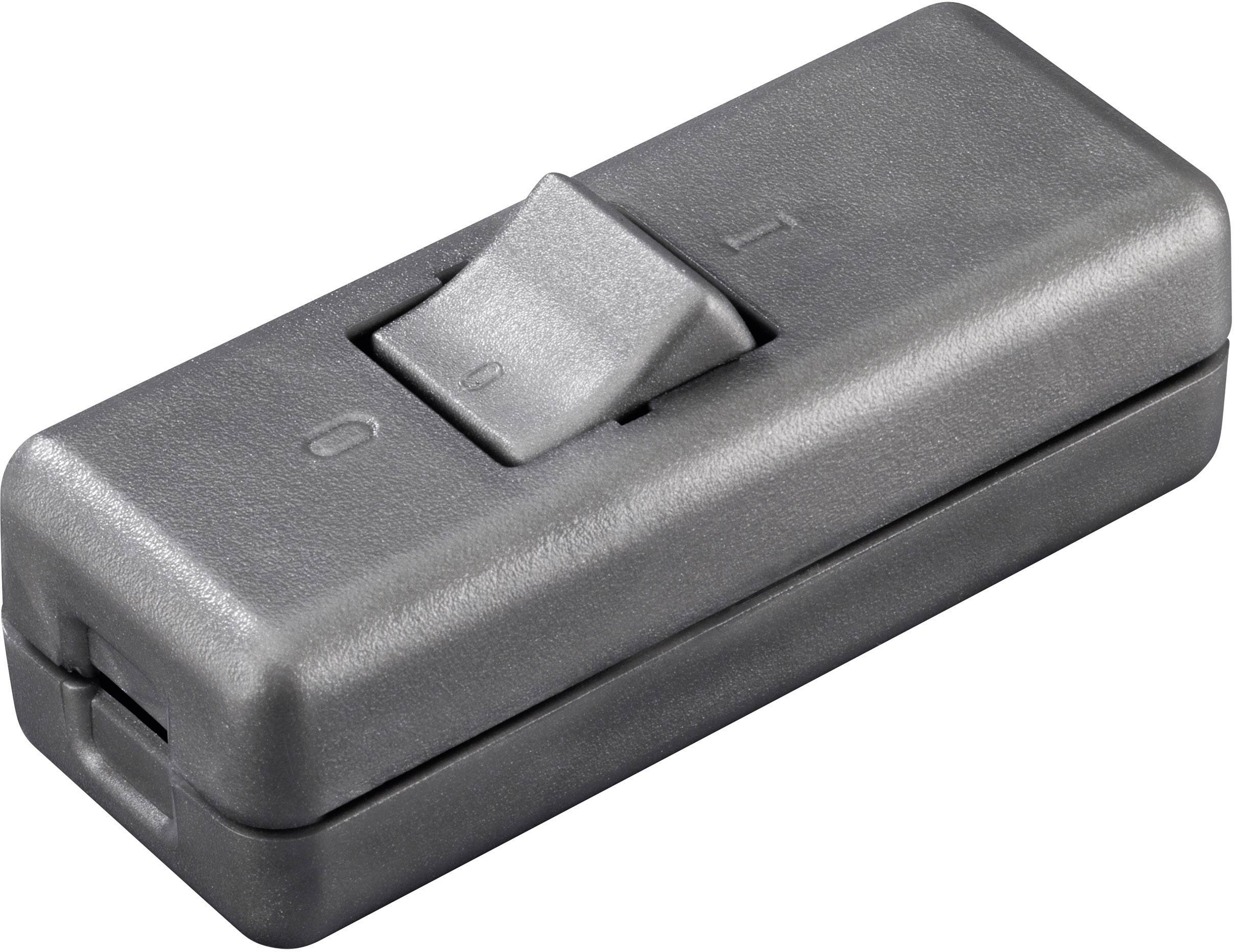 Interrupteur pour câble souple interBär 8010-020.01 titane 2 x Off/On 10 A 1 pc(s)