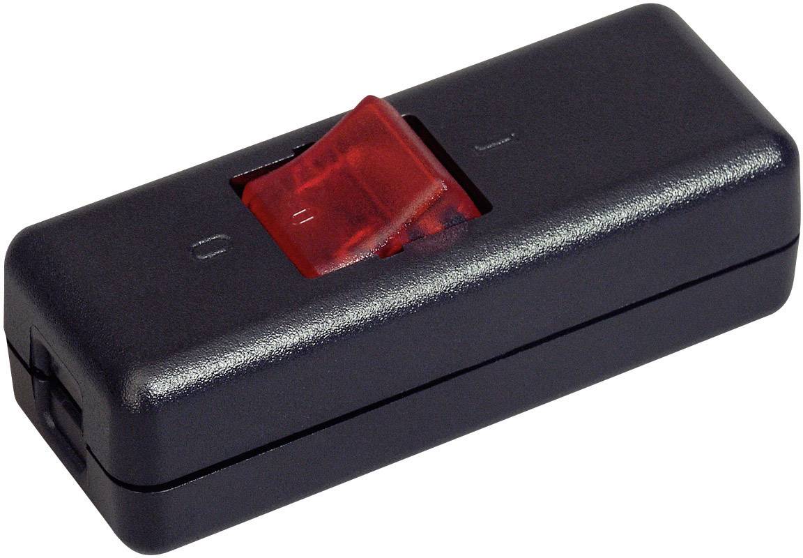 Interrupteur pour câble souple interBär 8010-104.01 noir, rouge 2 x Off/On 10 A 1 pc(s)