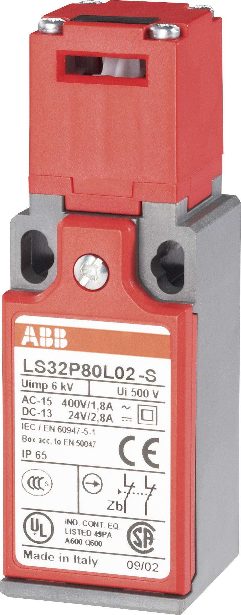 ABB 1SBV030380R1302 LS32P80L02-S Interrupteur de sécurité 400 V/AC 1.8 A actionneur séparé à rappel IP65 1 pc(s)