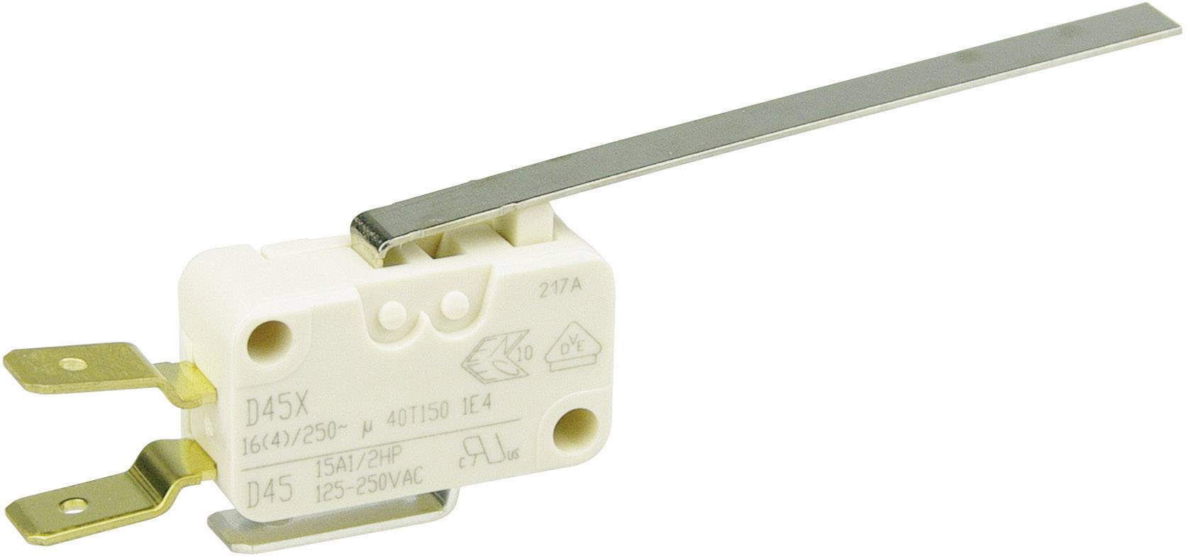 ZF D45U-V3LL Microrupteur D45U-V3LL 250 V/AC 16 A 1 x On/(On) à rappel