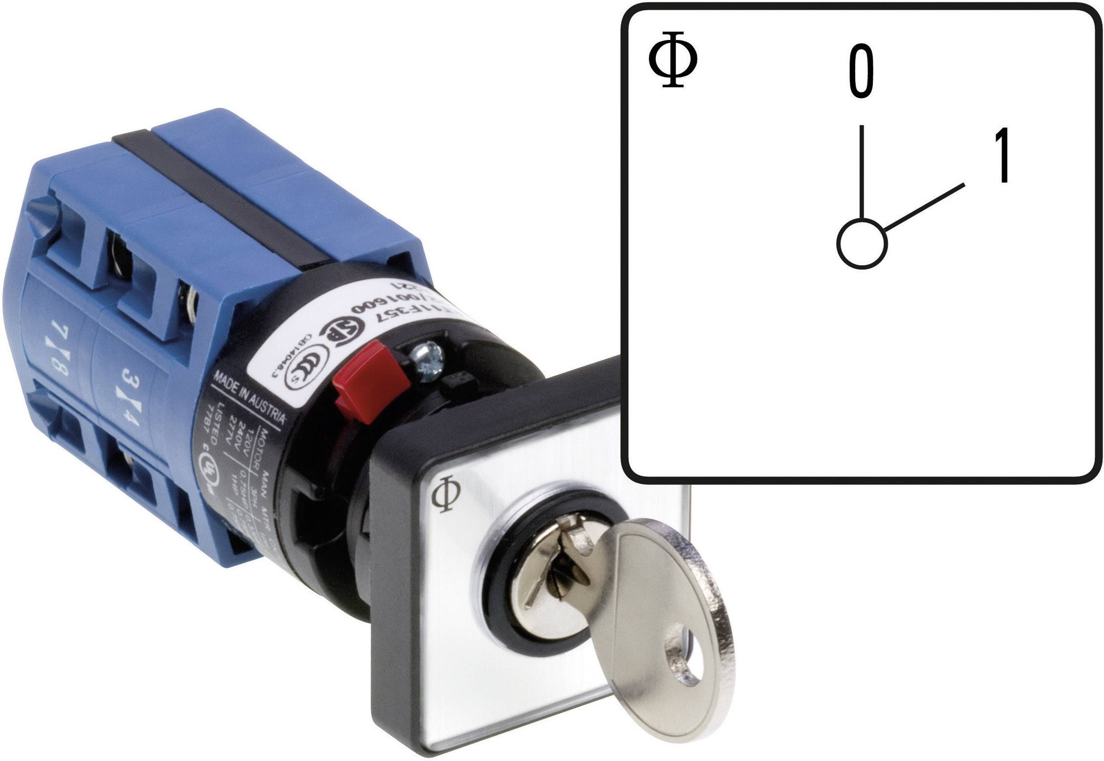 Kraus & Naimer CG4.A200.*FS2.DE21 Interrupteur sectionneur 10 A 1 x 60 ° gris, noir 1 pc(s)
