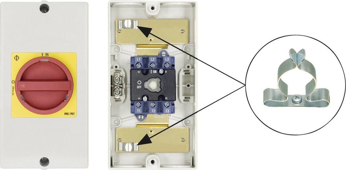 Kraus & Naimer KG10.T203/D-A076.KS51V Coffret de proximité refermable 1 x 90 ° rouge, jaune 1 pc(s)