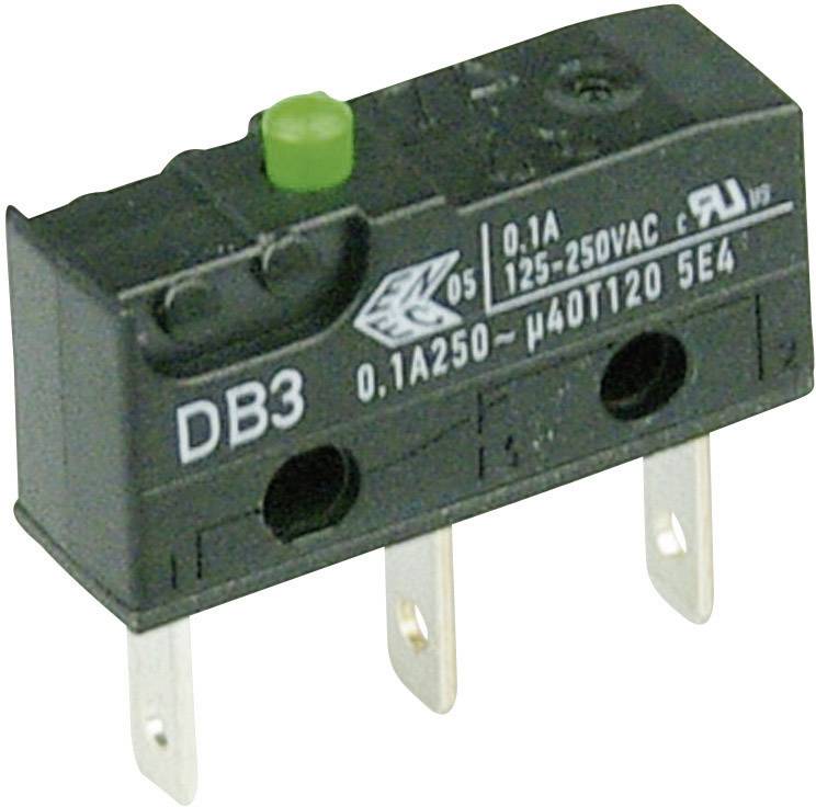 ZF DB3C-B1AA Microrupteur DB3C-B1AA 250 V/AC 0.1 A 1 x On/(On) à rappel