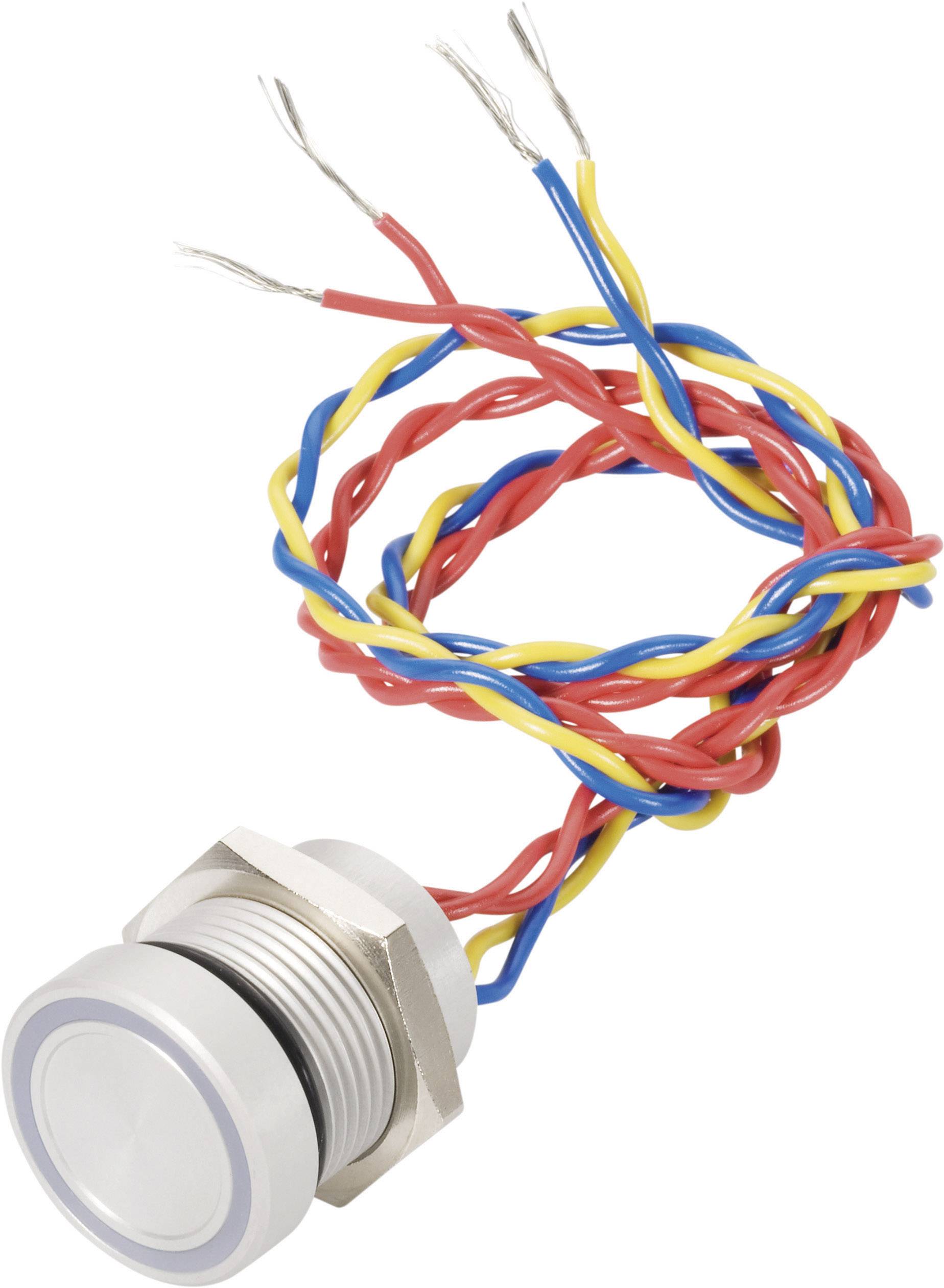 APEM PBARAAFB000K0B PBARAAFB000K0B Interrupteur piézo 24 V DC/AC 0.2 A 1 x Off/(On) à rappel bleu IP69K 1 pc(s)