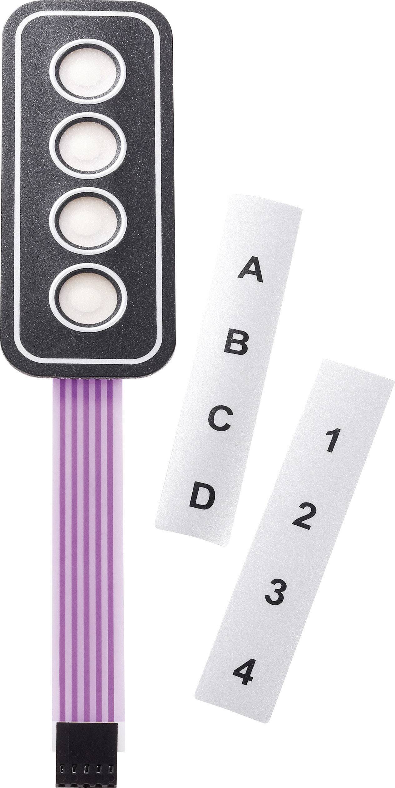 Clavier à membrane APEM AC3533 autocollant, avec bande de repérage matrice 1 x 4 1 pc(s)