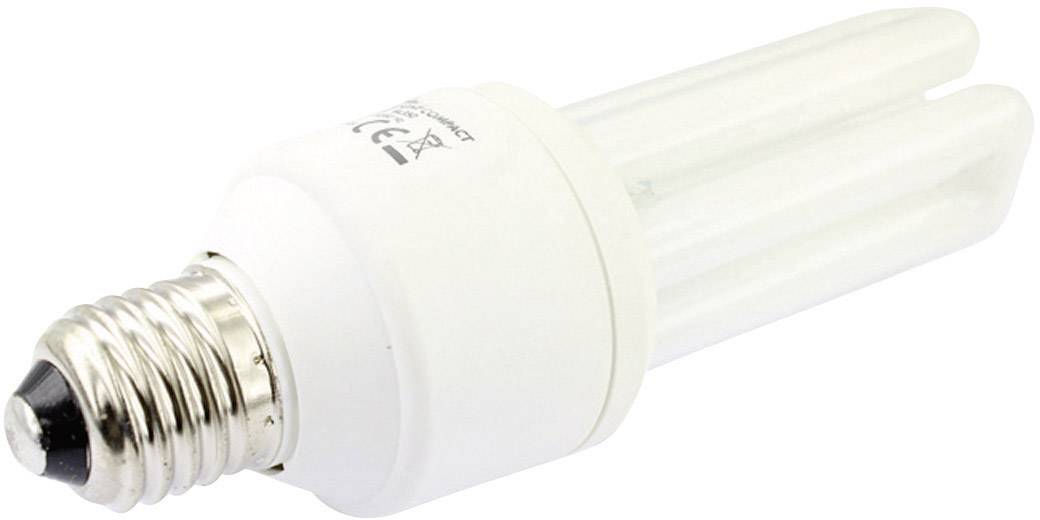 Lampe compacte fluorescente économe en énergie avec culot à vis, vue latérale. Adaptée pour un éclairage économe en énergie.
