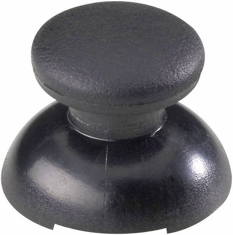 Stick analogique noir, typiquement utilisé pour les manettes de jeu, offre un contrôle de mouvement dans les jeux.
