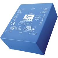Block FL 10/9 Transformateur pour circuits imprimés 2 x 115 V 2 x 9 V/AC 10 VA 555 mA Block FL 10/9 Transformateur pour circuits imprimés 2 x 115 V 2 x 9 V/AC 10 VA 555 mA